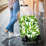 Tropical Banana Leaves Pattern Print Luggage Cover GearFrost
