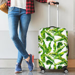 Tropical Banana Leaves Pattern Print Luggage Cover GearFrost