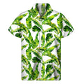 Tropical Banana Leaves Pattern Print Men's Short Sleeve Shirt