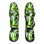Tropical Banana Leaves Pattern Print Muay Thai Shin Guard