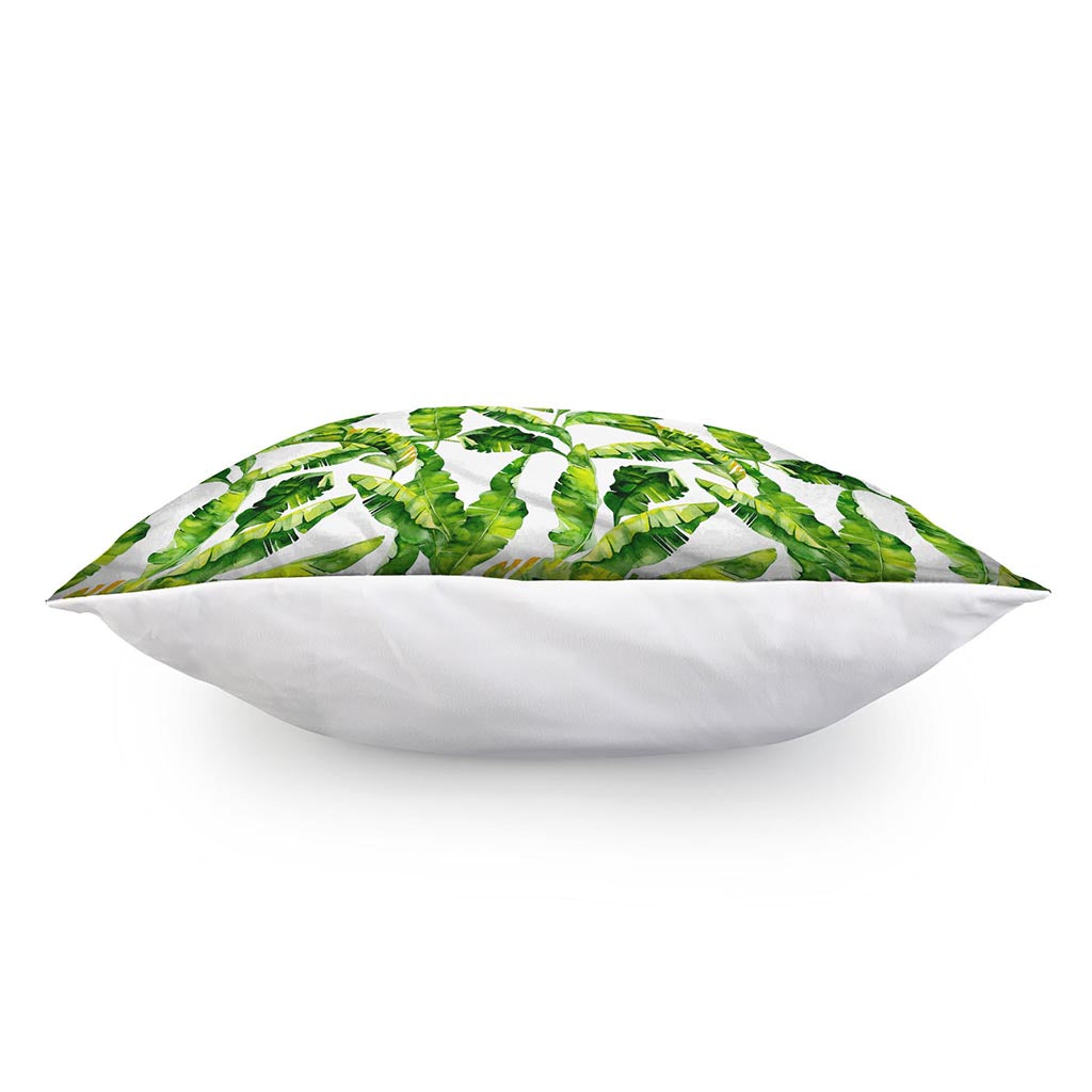 Tropical Banana Leaves Pattern Print Pillow Cover