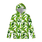 Tropical Banana Leaves Pattern Print Pullover Hoodie