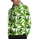 Tropical Banana Leaves Pattern Print Pullover Hoodie