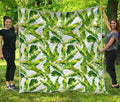 Tropical Banana Leaves Pattern Print Quilt