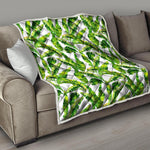 Tropical Banana Leaves Pattern Print Quilt