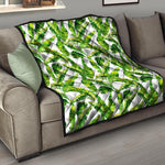 Tropical Banana Leaves Pattern Print Quilt