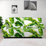 Tropical Banana Leaves Pattern Print Sofa Cover