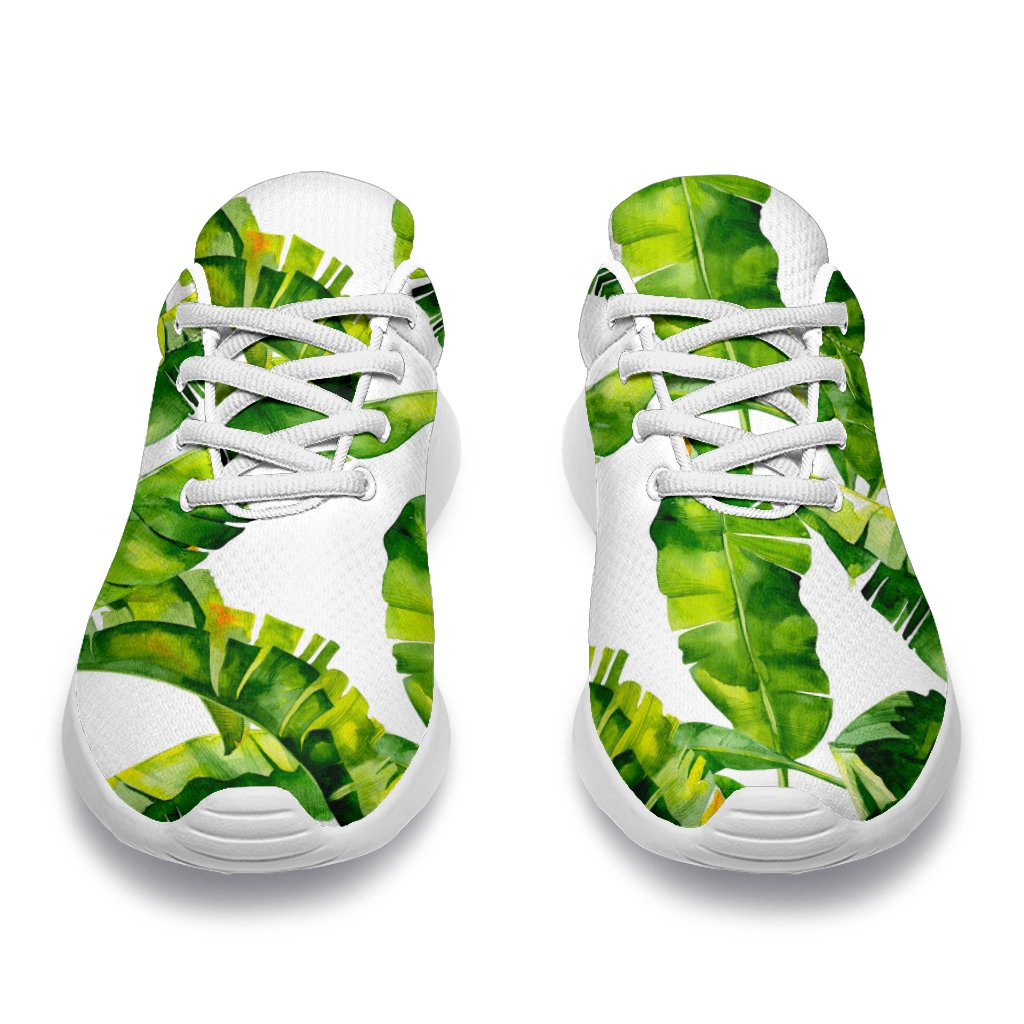 Tropical Banana Leaves Pattern Print Sport Shoes GearFrost