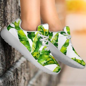 Tropical Banana Leaves Pattern Print Sport Shoes GearFrost