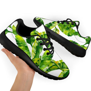 Tropical Banana Leaves Pattern Print Sport Shoes GearFrost