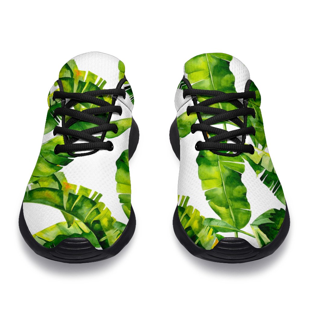 Tropical Banana Leaves Pattern Print Sport Shoes GearFrost