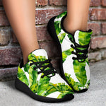 Tropical Banana Leaves Pattern Print Sport Shoes GearFrost