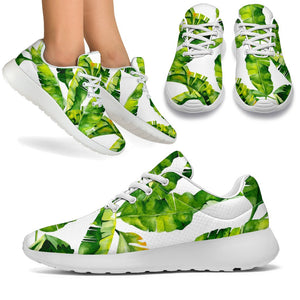 Tropical Banana Leaves Pattern Print Sport Shoes GearFrost