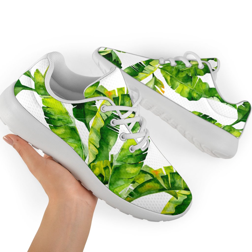 Tropical Banana Leaves Pattern Print Sport Shoes GearFrost