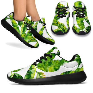 Tropical Banana Leaves Pattern Print Sport Shoes GearFrost