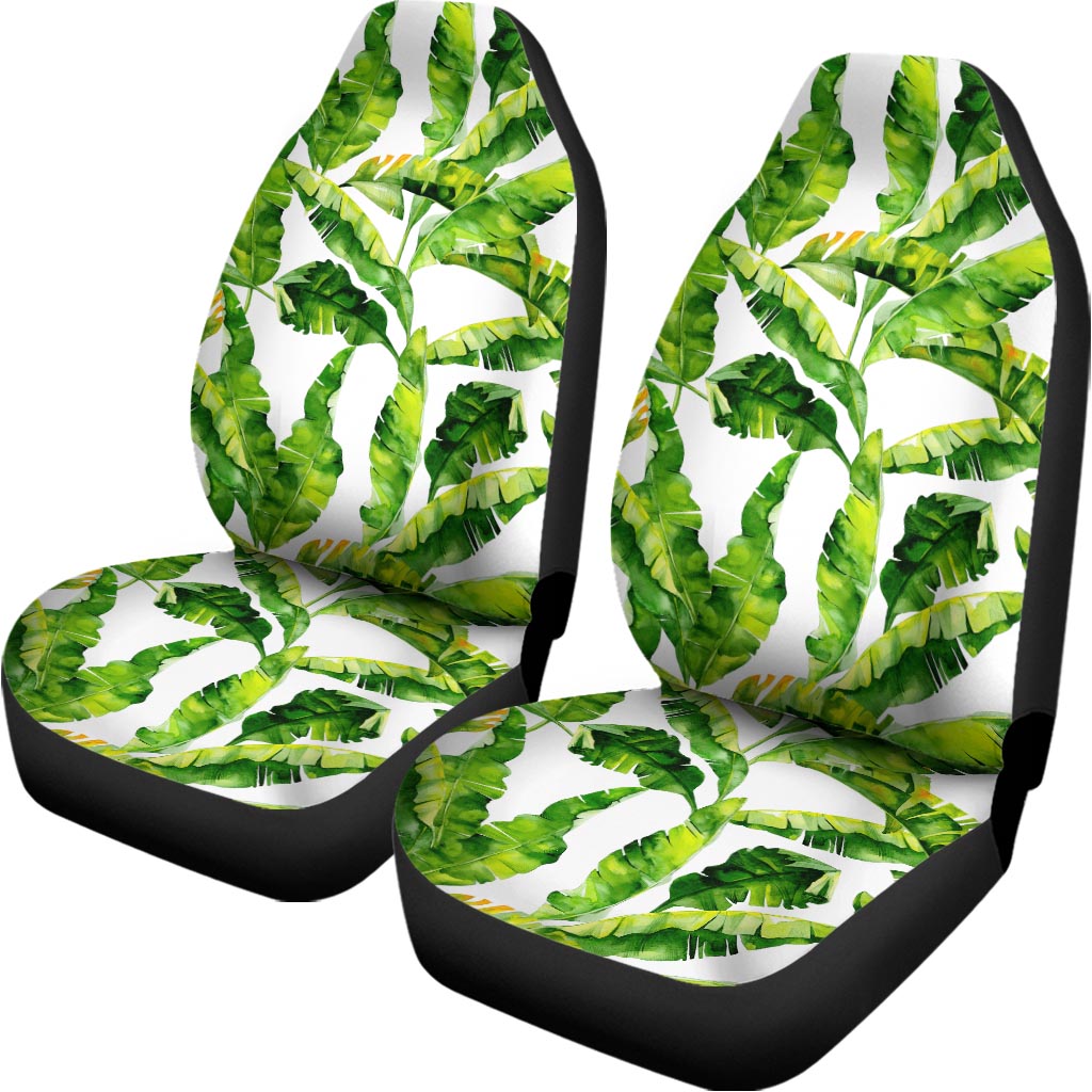 Tropical Banana Leaves Pattern Print Universal Fit Car Seat Covers