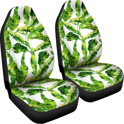Tropical Banana Leaves Pattern Print Universal Fit Car Seat Covers