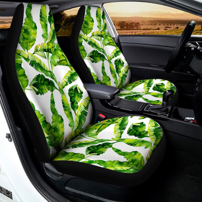 Tropical Banana Leaves Pattern Print Universal Fit Car Seat Covers