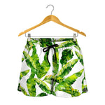 Tropical Banana Leaves Pattern Print Women's Shorts