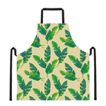 Tropical Banana Palm Leaf Pattern Print Apron