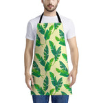 Tropical Banana Palm Leaf Pattern Print Apron