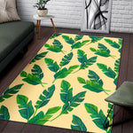 Tropical Banana Palm Leaf Pattern Print Area Rug GearFrost