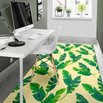 Tropical Banana Palm Leaf Pattern Print Area Rug GearFrost