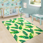 Tropical Banana Palm Leaf Pattern Print Area Rug GearFrost