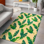Tropical Banana Palm Leaf Pattern Print Area Rug GearFrost