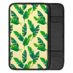 Tropical Banana Palm Leaf Pattern Print Car Center Console Cover
