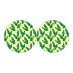 Tropical Banana Palm Leaf Pattern Print Car Coasters