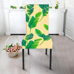 Tropical Banana Palm Leaf Pattern Print Dining Chair Slipcover