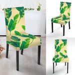 Tropical Banana Palm Leaf Pattern Print Dining Chair Slipcover