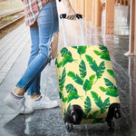 Tropical Banana Palm Leaf Pattern Print Luggage Cover GearFrost