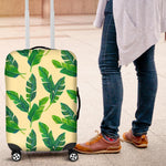 Tropical Banana Palm Leaf Pattern Print Luggage Cover GearFrost