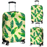 Tropical Banana Palm Leaf Pattern Print Luggage Cover GearFrost