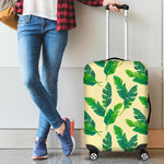 Tropical Banana Palm Leaf Pattern Print Luggage Cover GearFrost