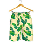 Tropical Banana Palm Leaf Pattern Print Men's Shorts