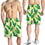 Tropical Banana Palm Leaf Pattern Print Men's Shorts
