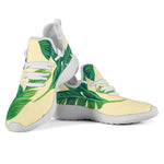 Tropical Banana Palm Leaf Pattern Print Mesh Knit Shoes GearFrost