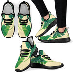 Tropical Banana Palm Leaf Pattern Print Mesh Knit Shoes GearFrost