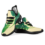 Tropical Banana Palm Leaf Pattern Print Mesh Knit Shoes GearFrost