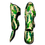 Tropical Banana Palm Leaf Pattern Print Muay Thai Shin Guard