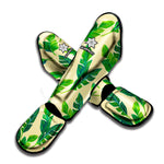 Tropical Banana Palm Leaf Pattern Print Muay Thai Shin Guard