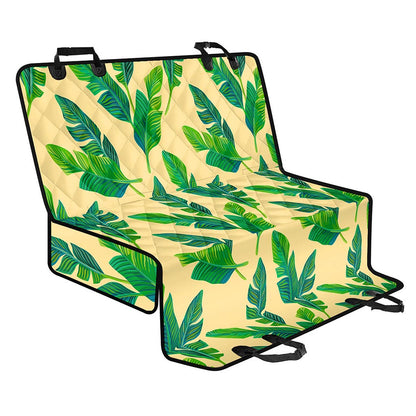 Tropical Banana Palm Leaf Pattern Print Pet Car Back Seat Cover