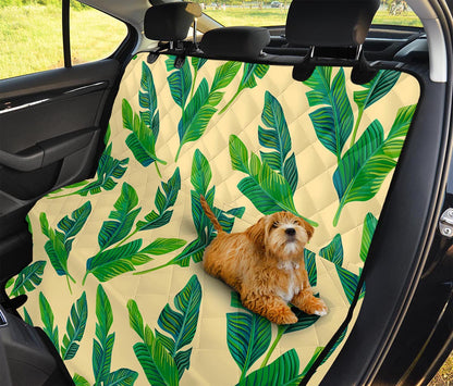 Tropical Banana Palm Leaf Pattern Print Pet Car Back Seat Cover