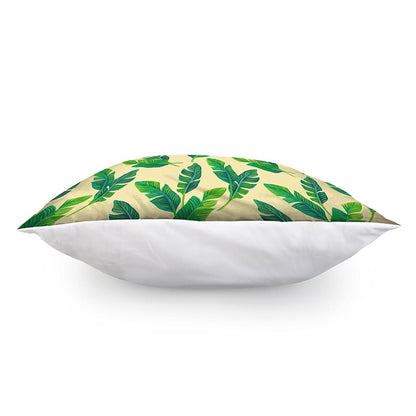 Tropical Banana Palm Leaf Pattern Print Pillow Cover