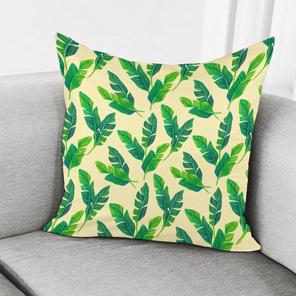 Tropical Banana Palm Leaf Pattern Print Pillow Cover