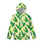 Tropical Banana Palm Leaf Pattern Print Pullover Hoodie