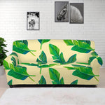 Tropical Banana Palm Leaf Pattern Print Sofa Cover